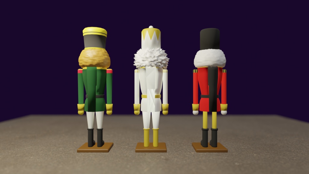 【3Dデザイン】くるみ割り人形 小物類