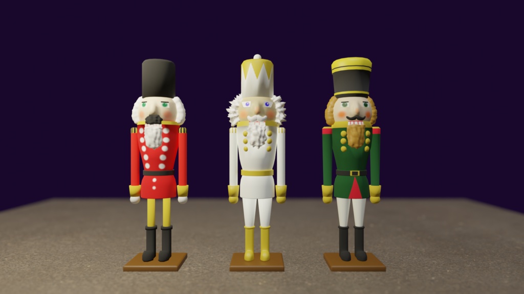 【3Dデザイン】くるみ割り人形 小物類