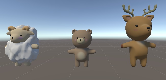 【3Dアバター】くま・ひつじ・しか