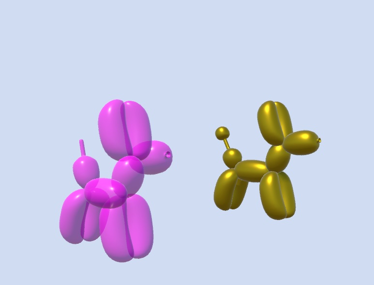 【3Dデザイン】バルーンアート・犬 小物類