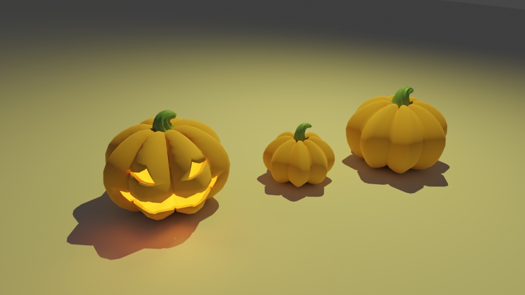 【3Dデザイン】ジャック・オー・ランタン ハロウィン小物