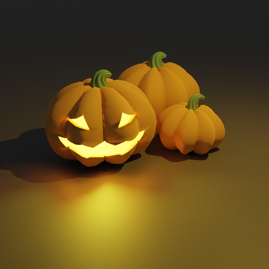 【3Dデザイン】ジャック・オー・ランタン ハロウィン小物