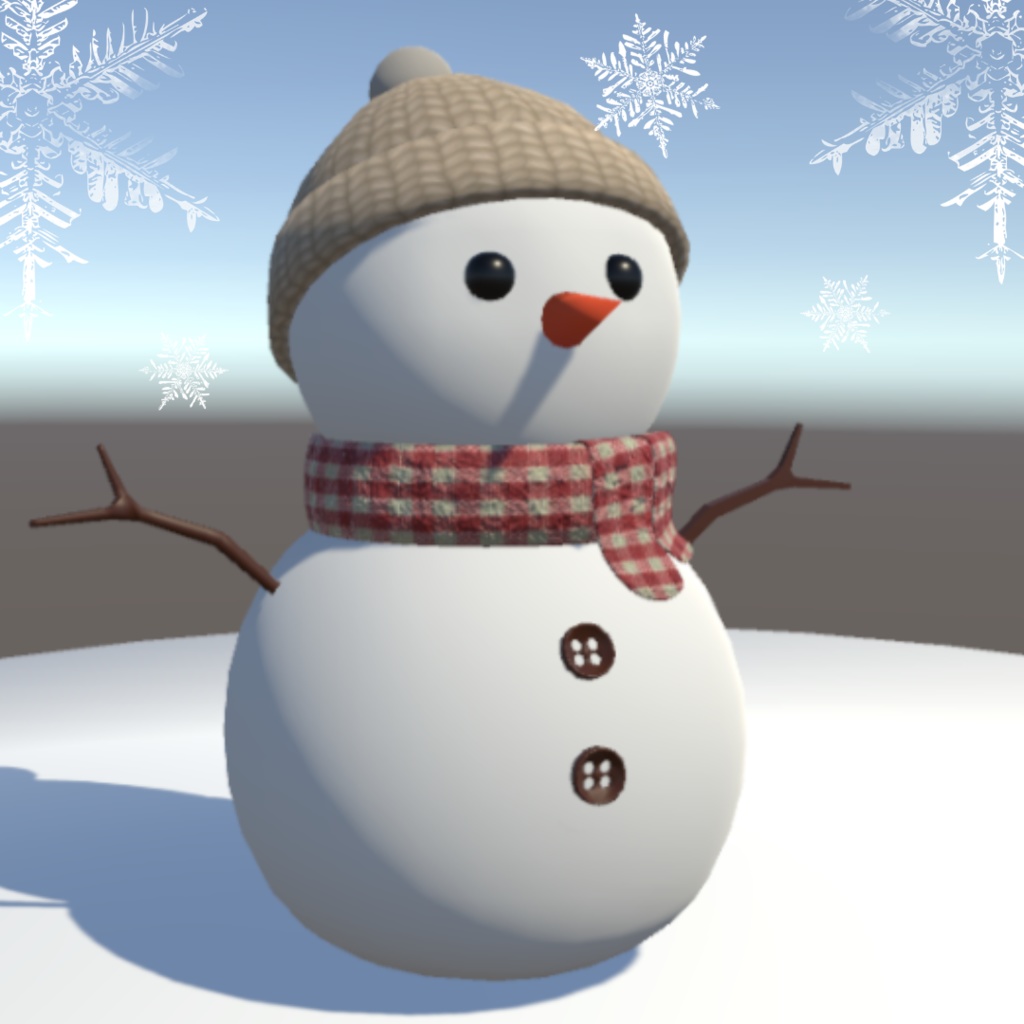 【３Dデザイン】雪だるま　snowman