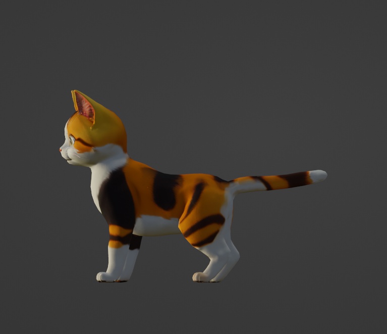 【3Dモデル】ネコ 4足歩行