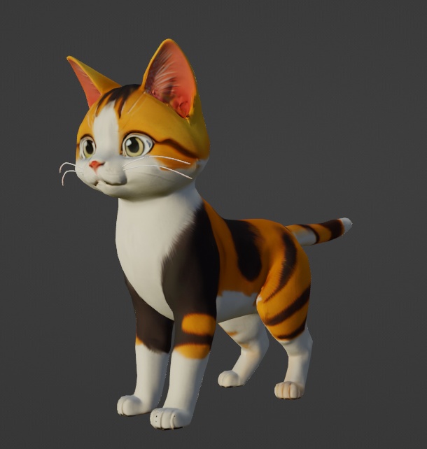 【3Dモデル】ネコ 4足歩行