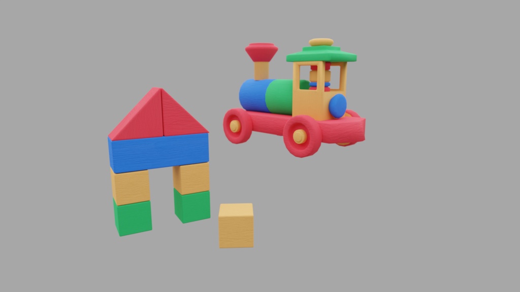 【3Dデザイン】積み木 おもちゃ