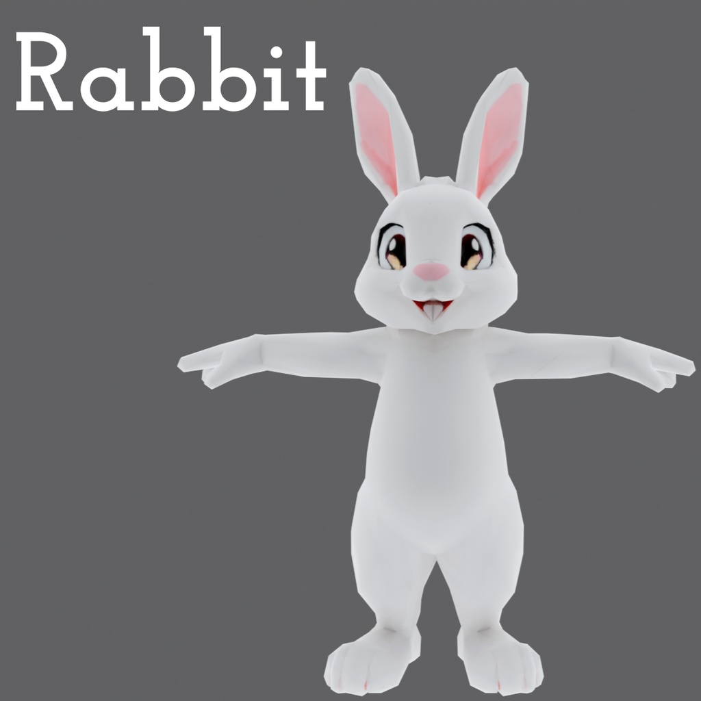 【3Dモデル】うさぎ ボーンあり