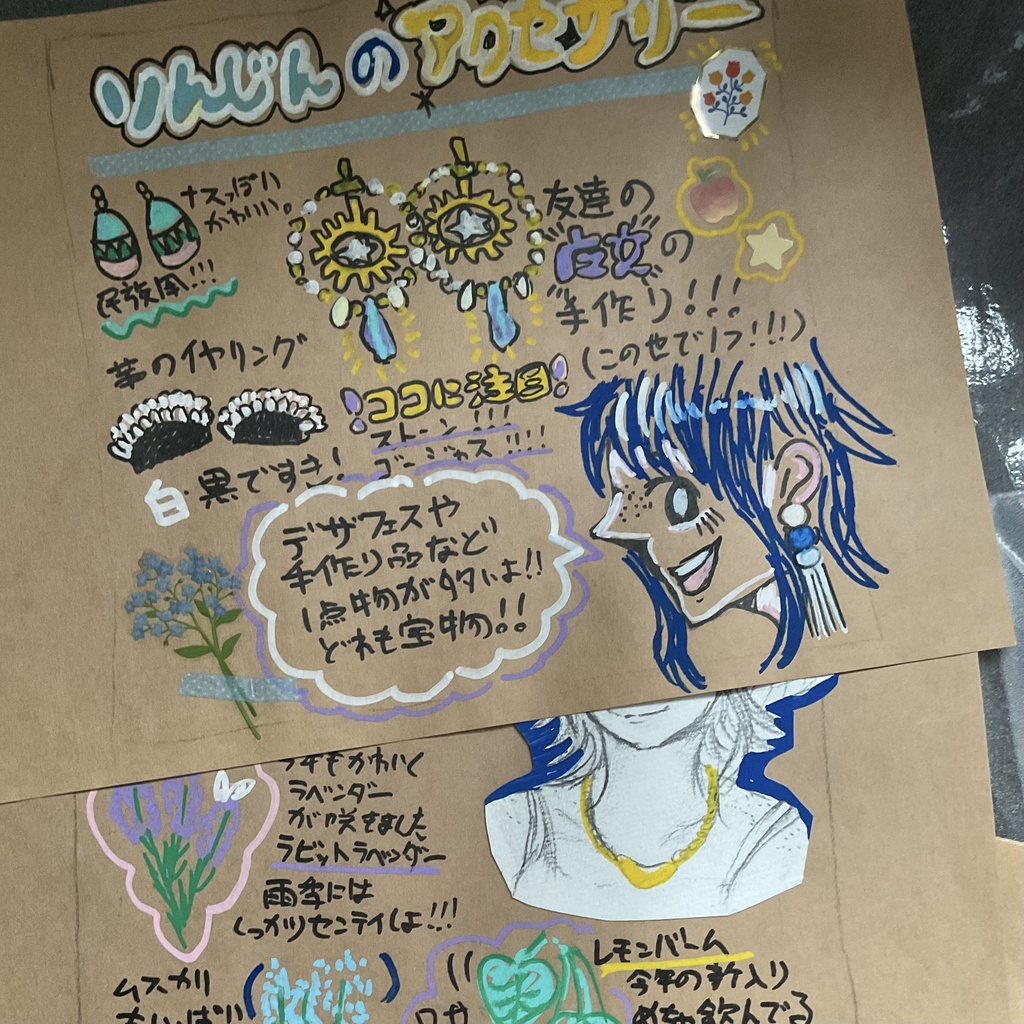 ZINE手書き原稿3枚