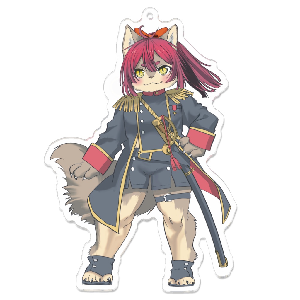 ミリタリ メスケモちゃん アクリルキーホルダー