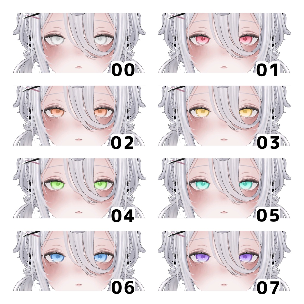 【MUMUS対応】Simple Eye Texture 【15Color】-Free-