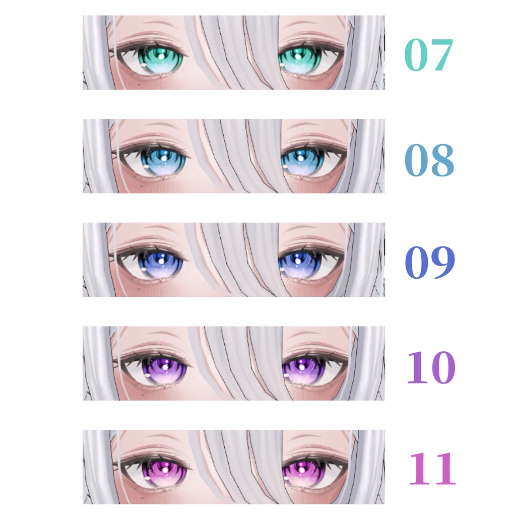 【MUMUS対応】Crystal Eye Texture 【11Color+4Color】