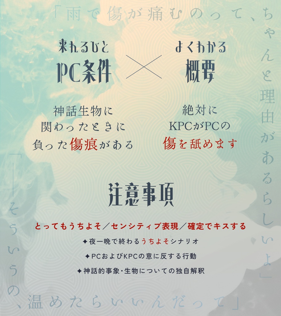 【CoC/タイマン】痕食【部屋zip有】
