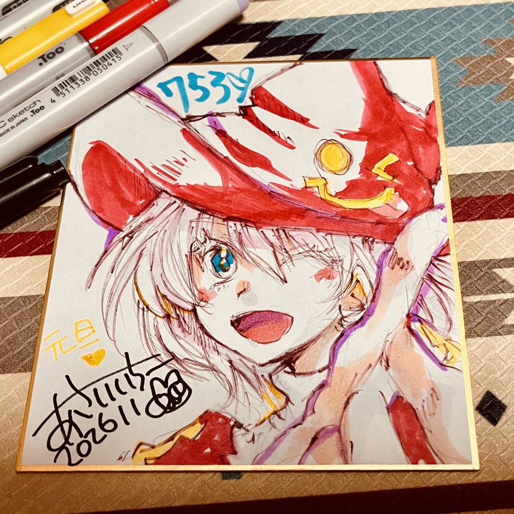 お年賀753♡イコラミニ色紙