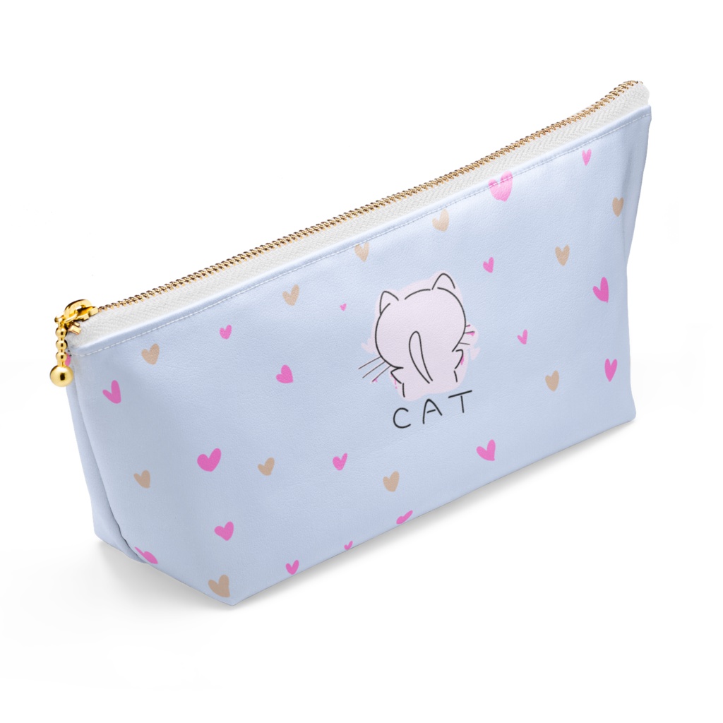 ねこぽーち(薄い青)