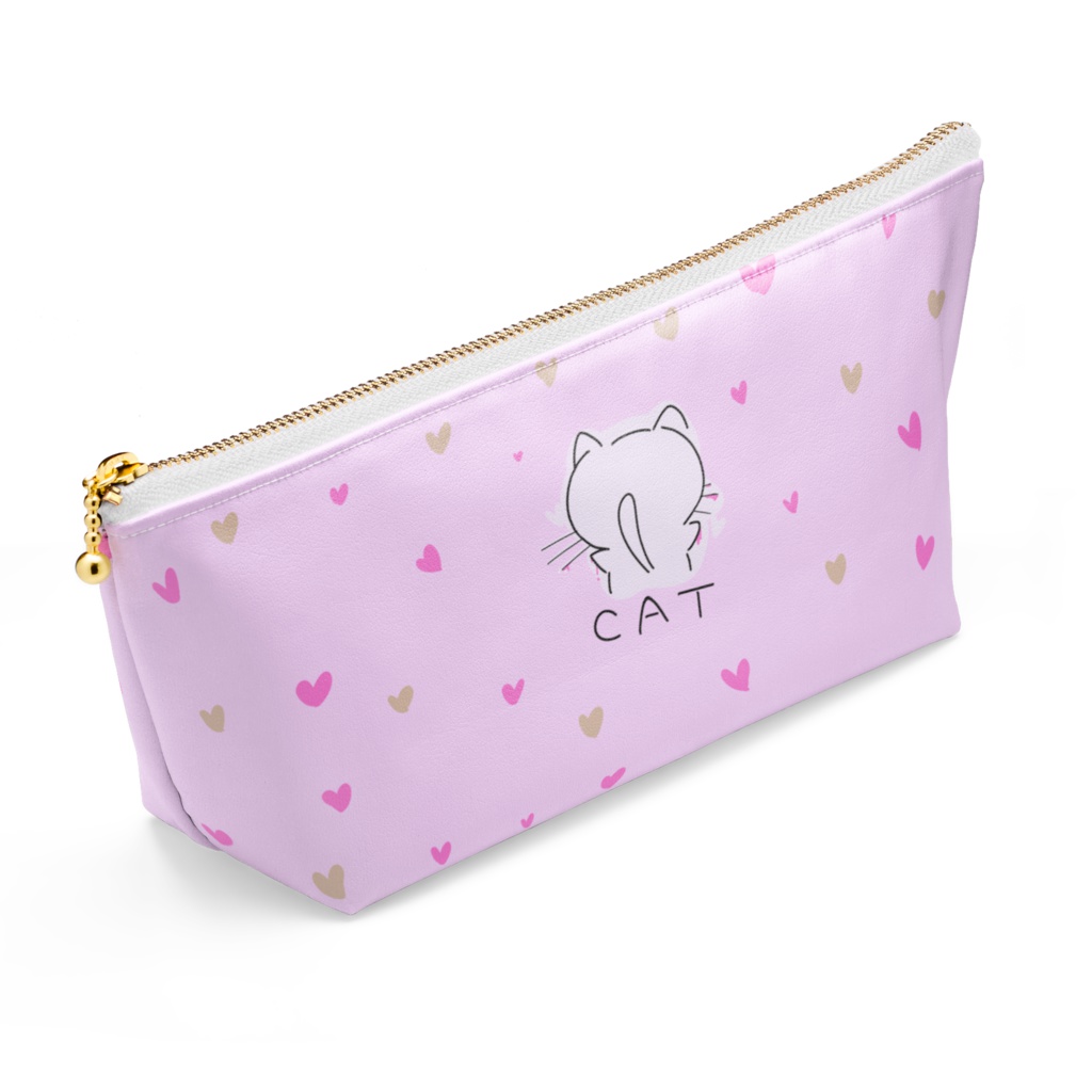 ねこぽーち(薄ピンク)