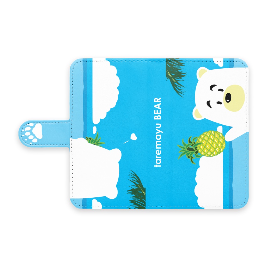 たれ眉BEAR 手帳型Androidケース