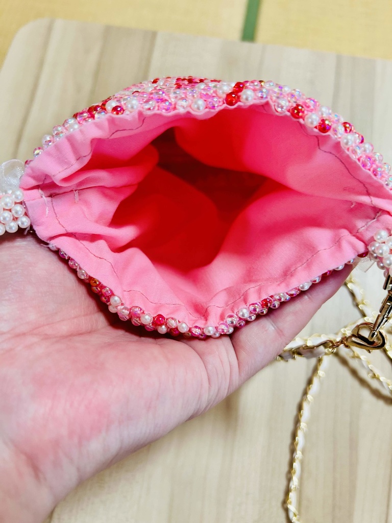 ハンドメイド 肩がけポーチ