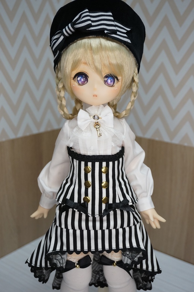 kumakoサイズ　ストライプコルセットドレス