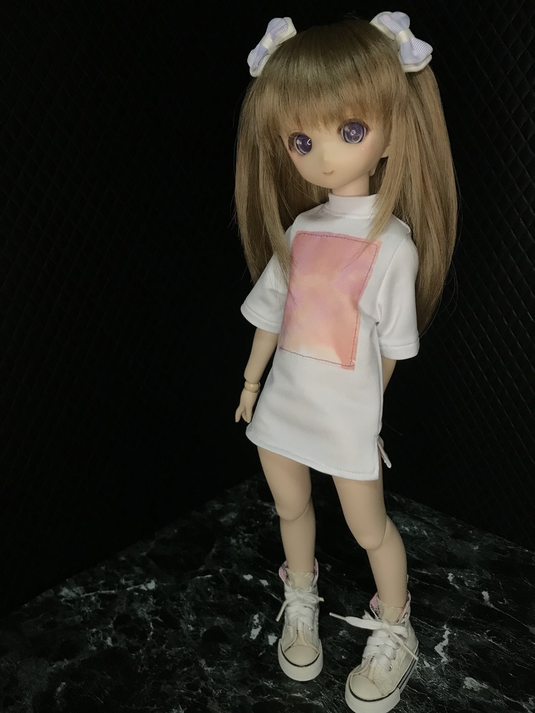 五分袖ハイネックTシャツワンピースMDDサイズ