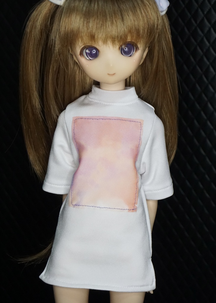 五分袖ハイネックTシャツワンピースMDDサイズ