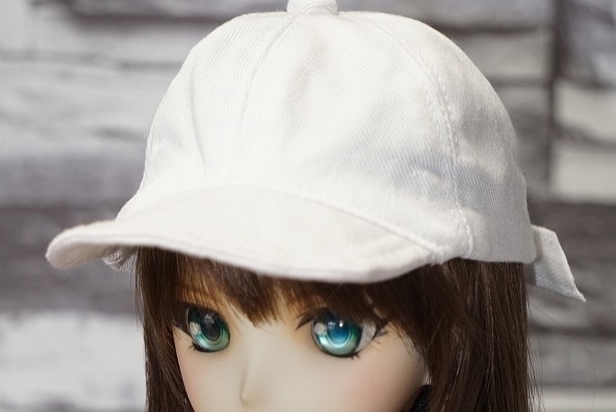 無地ベースボールキャップ【白】DD・MDD・SDサイズ（調節可能）