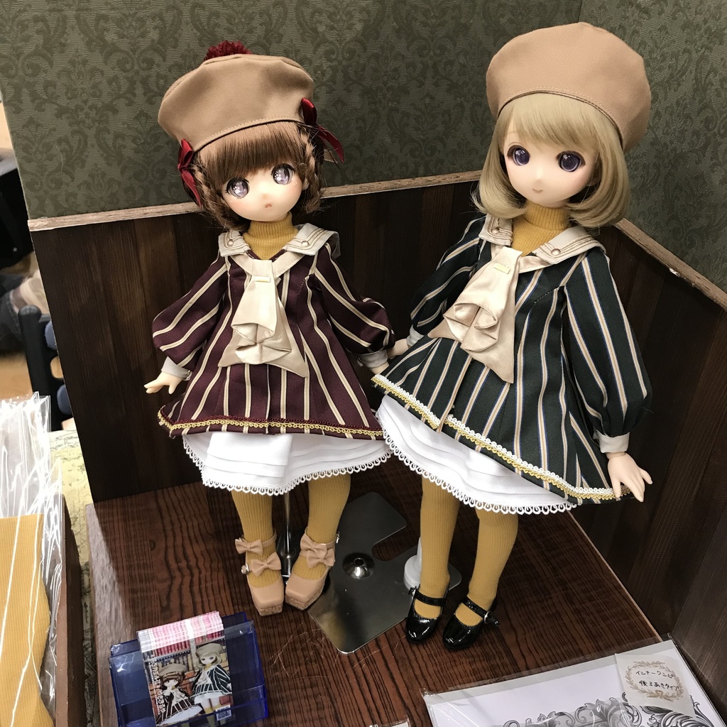 MDD・kumako等　Aラインレジメンタルワンピースセット【ボルドー】
