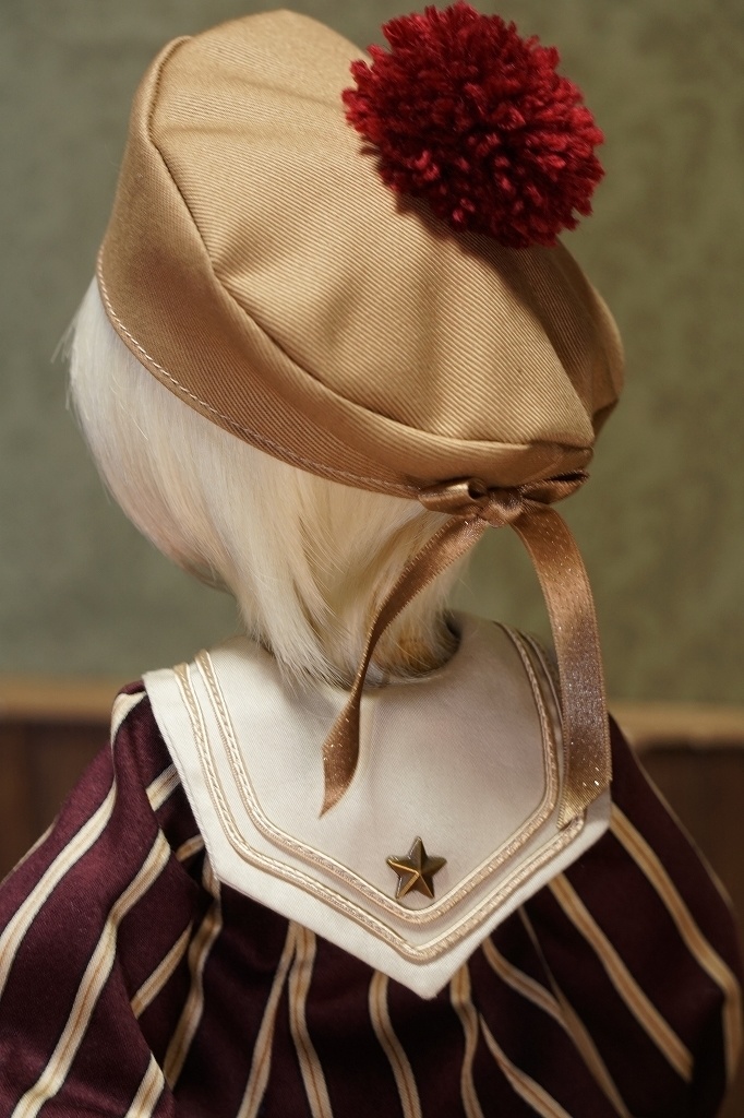 MDD・kumako等　Aラインレジメンタルワンピースセット【ボルドー】
