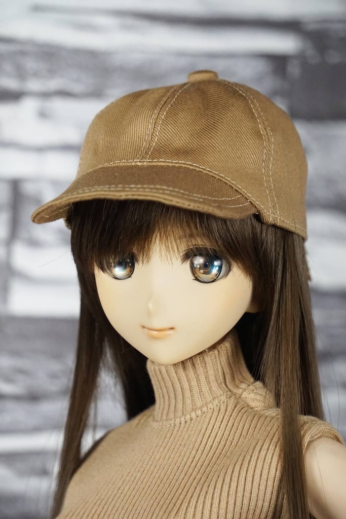 無地ベースボールキャップ【キャメル】DD・MDD・SDサイズ（調節可能）