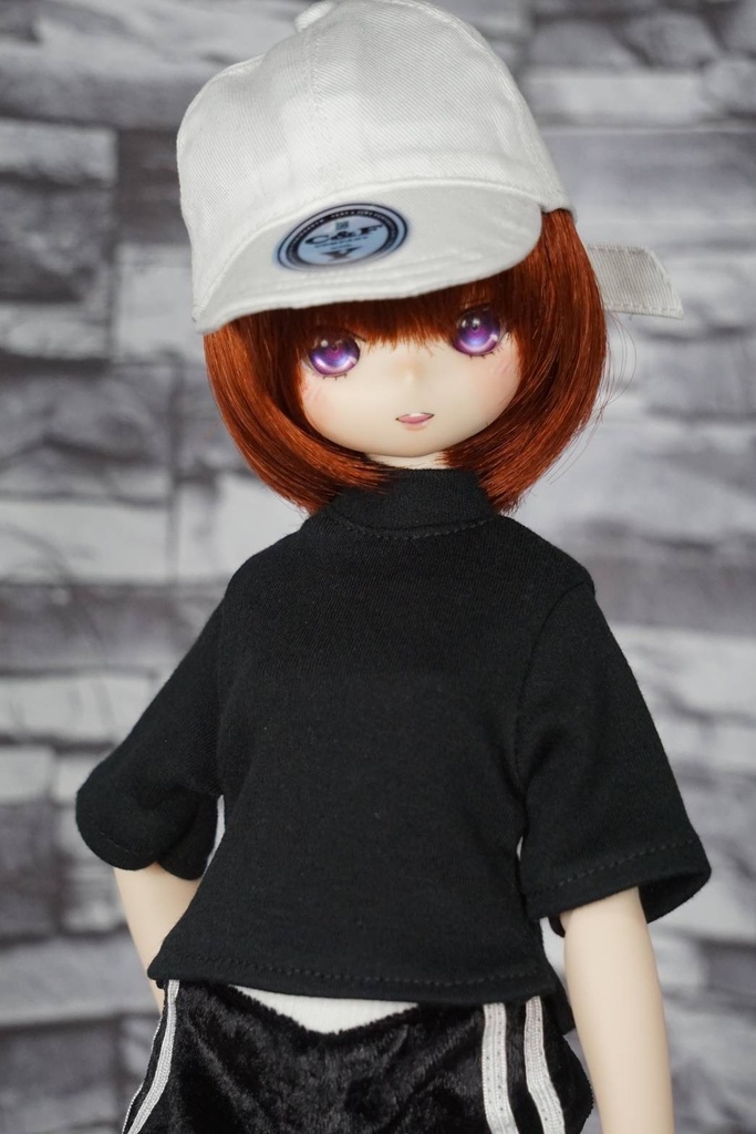 五分袖ハイネックTシャツMDDサイズ《ブラック》
