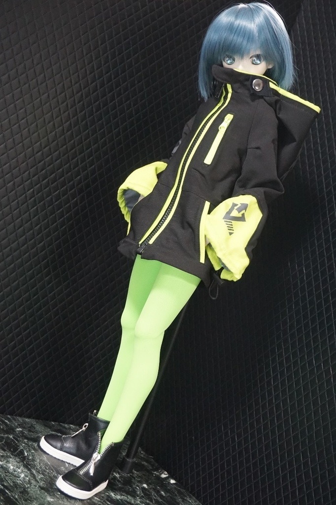 DD・DDSサイズ サイハイソックス《ネオンオレンジ・ネオングリーン・マットグレー》