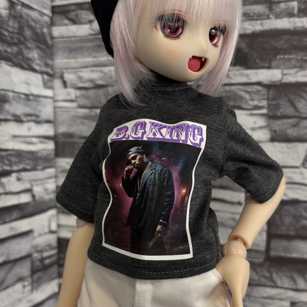 MDD/IMOMO/40cmサイズ【架空のラッパー】Tシャツ 黒or灰