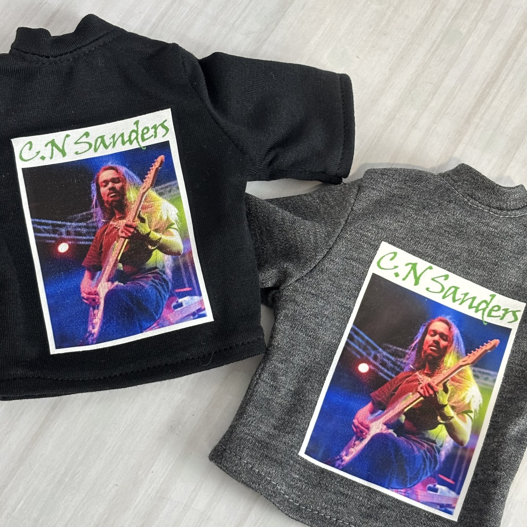 MDD/IMOMO/40cmサイズ【架空のギタリスト】Tシャツ 黒or灰