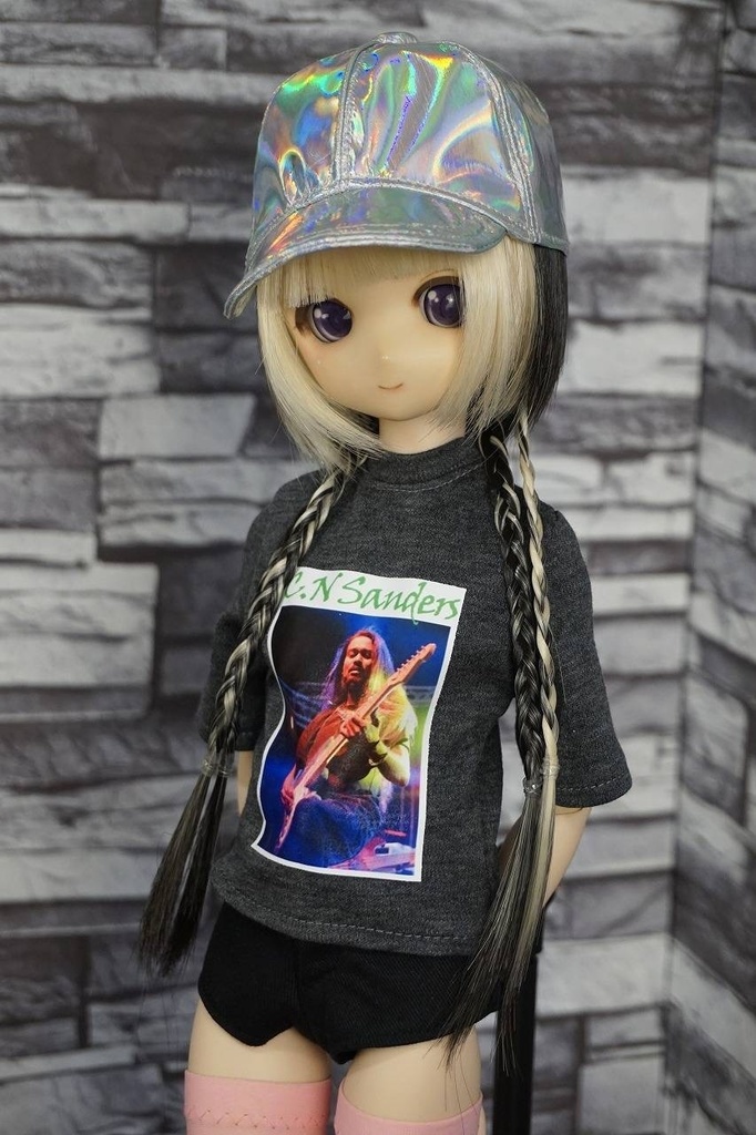  MDD/IMOMO/40cmサイズ【架空のギタリスト】Tシャツ　黒or灰