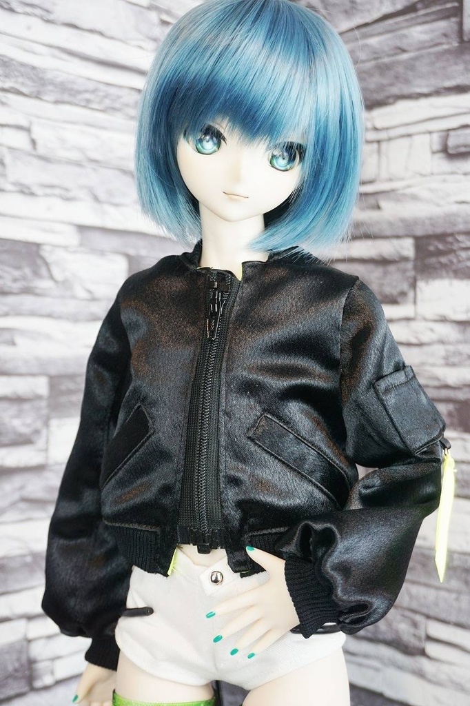 DDサイズ MA-1ショート丈(ブラック×ネオン)