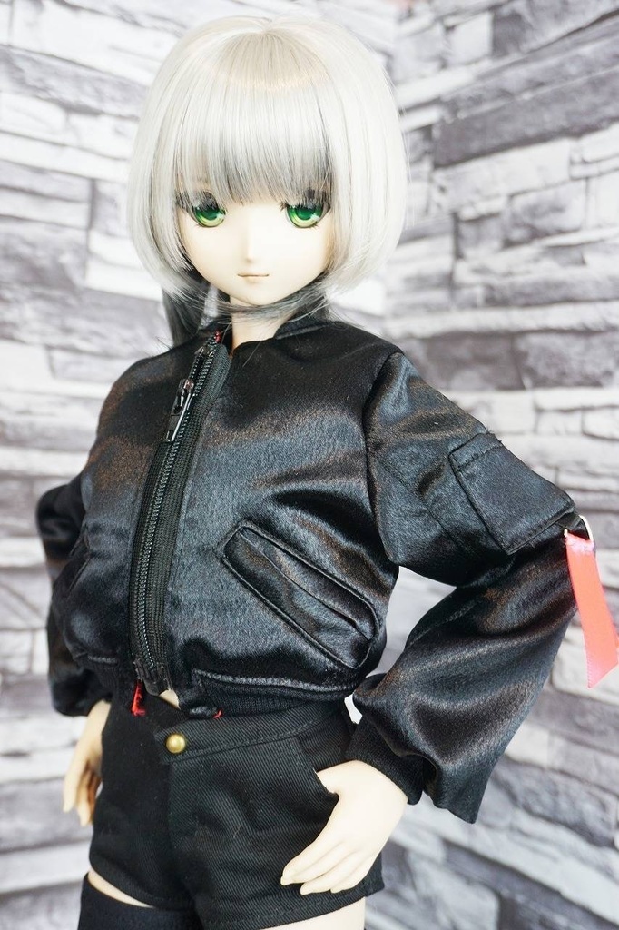 DDサイズ MA-1ショート丈(ブラック×ネオン)