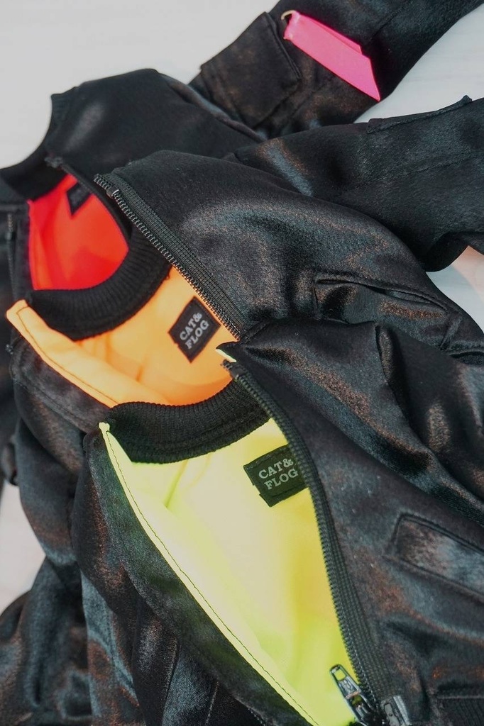 DDサイズ MA-1ショート丈(ブラック×ネオン)