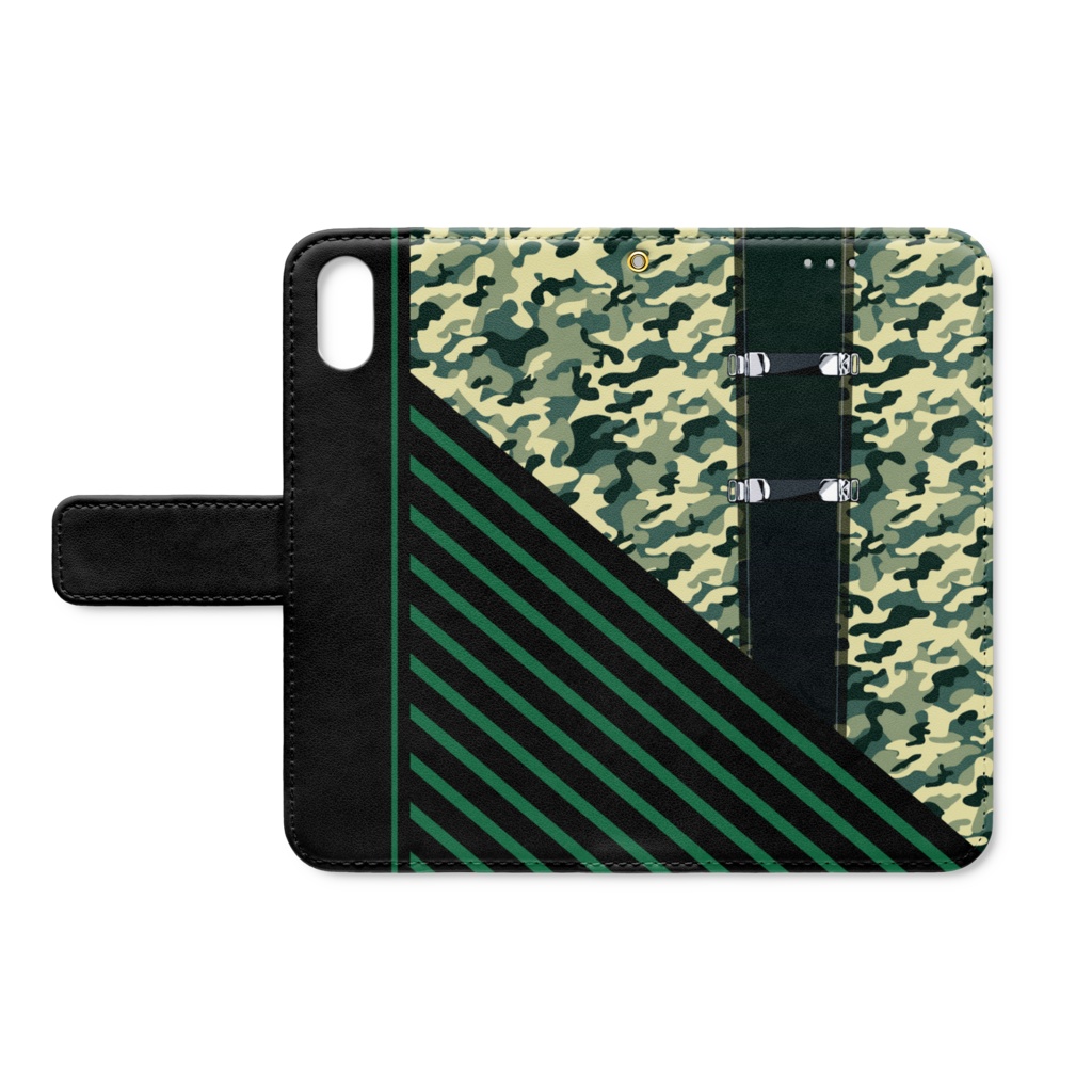 おそ松さん バンド松手帳型iPhoneケース(ベルトあり) iPhone XS / X _全6種