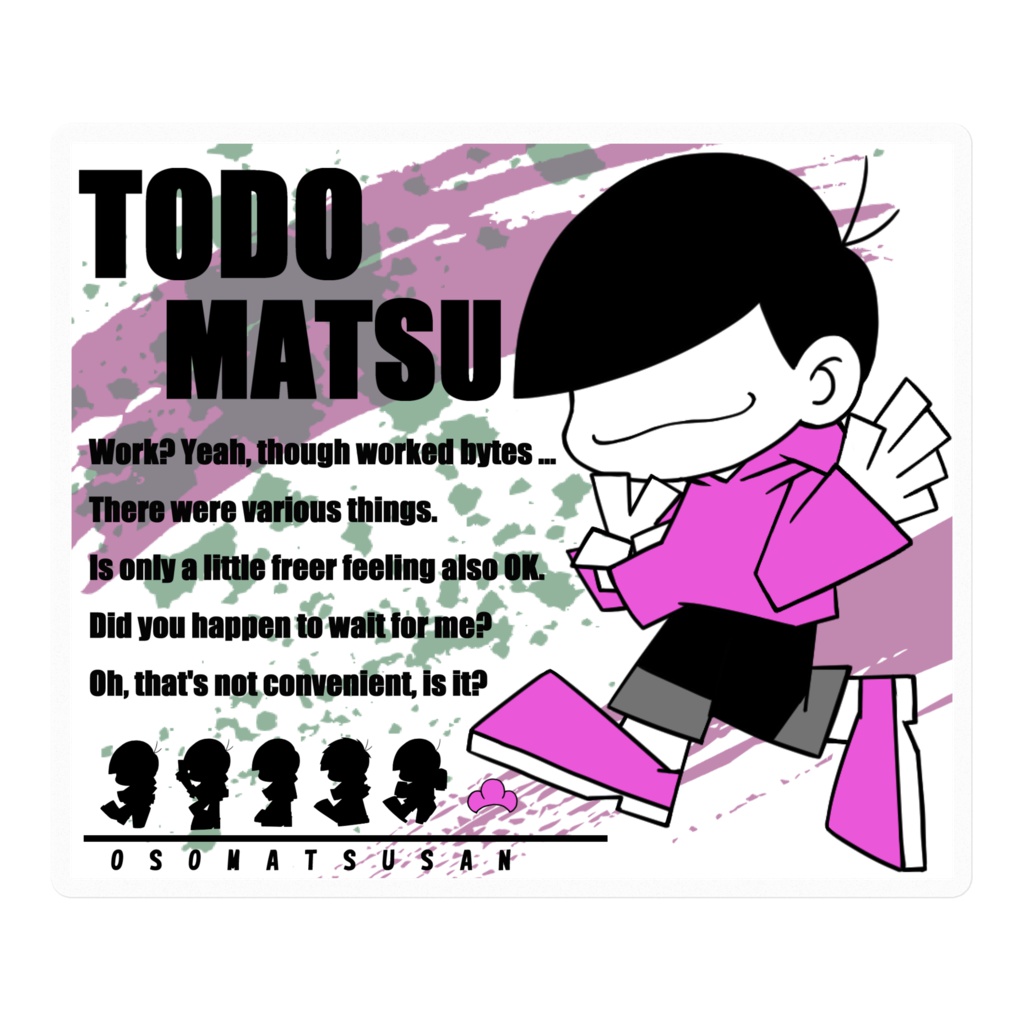 おそ松さんステッカー_デフォルメパーカーver._全6種