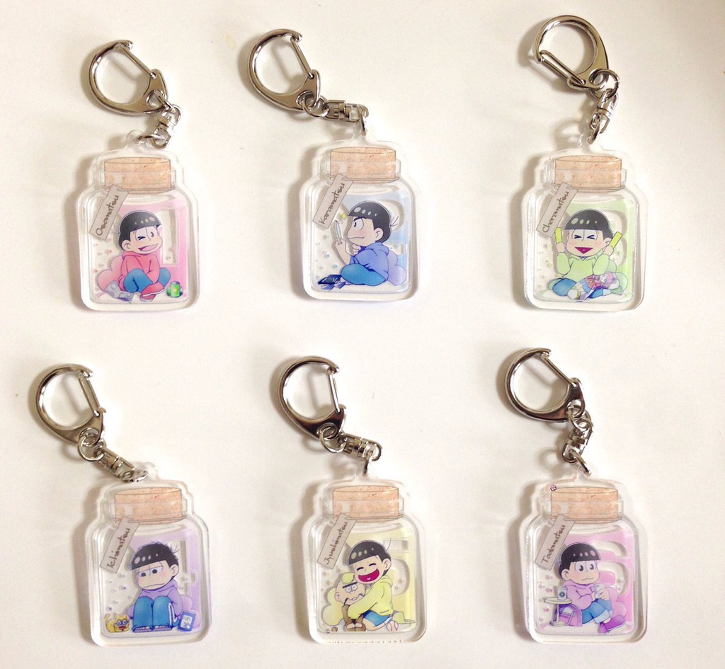 おそ松さんアクリルキーホルダー_瓶詰めver._全6種