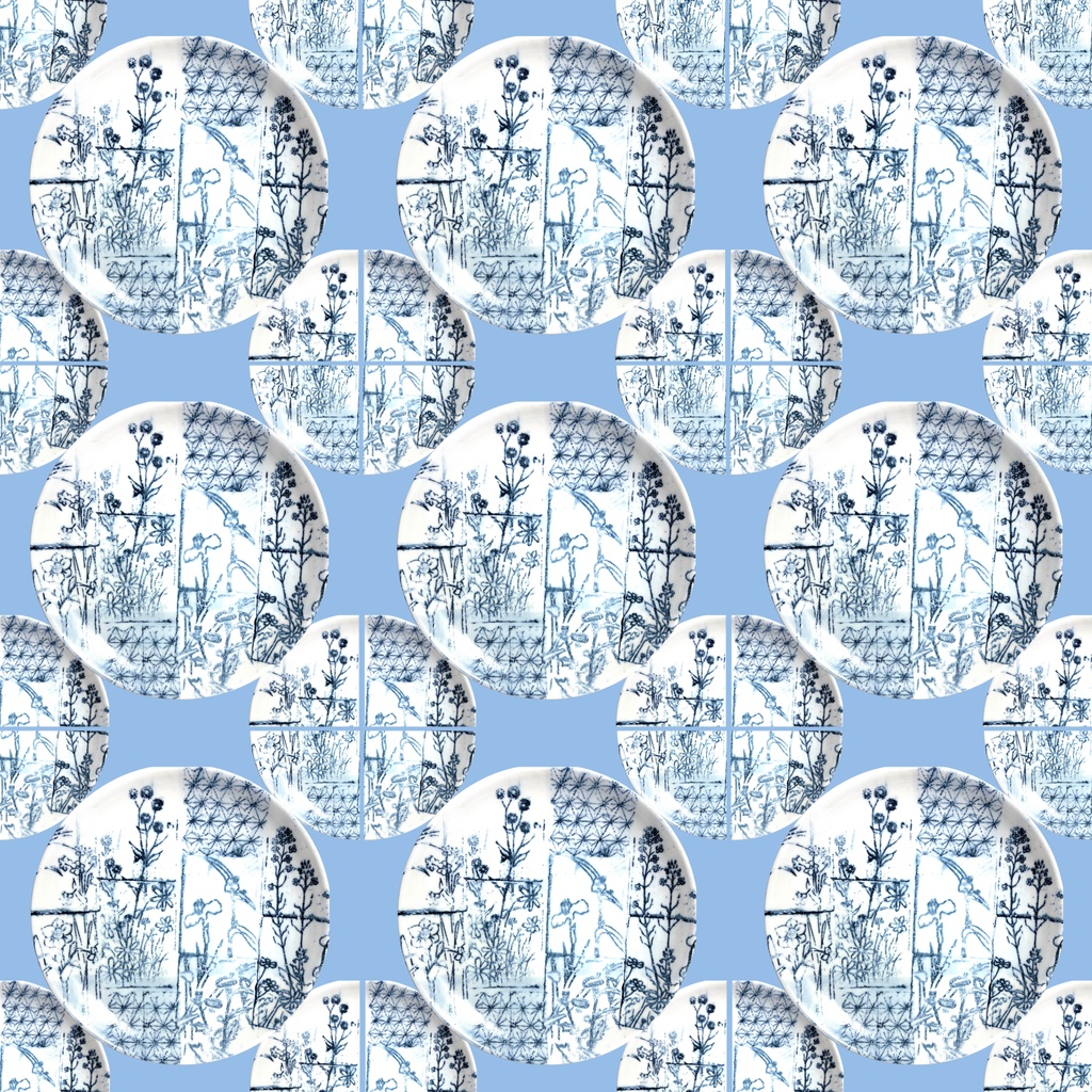 転写草花文デジタルペーパー