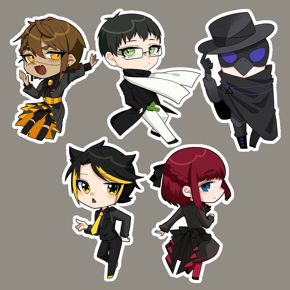 【夜鳥の会３周年】新ヴィジュアルダイカットステッカー【再販】