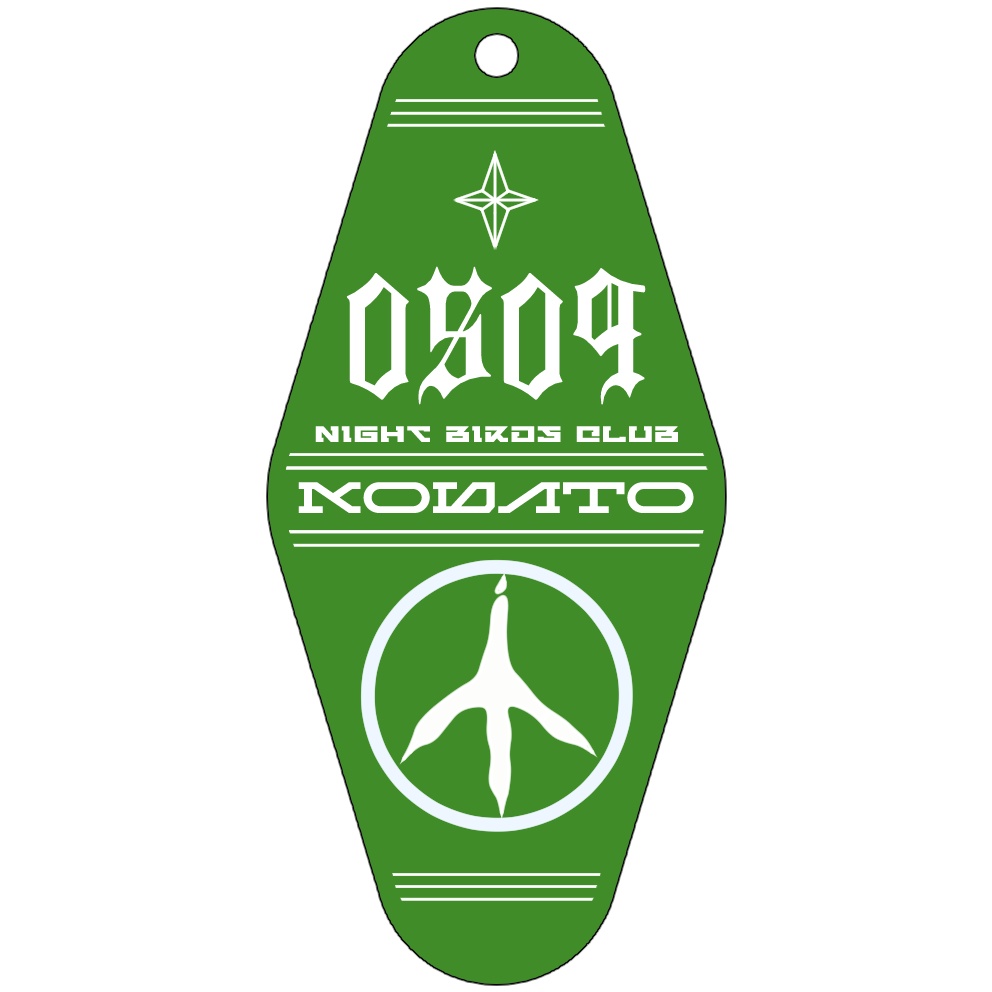 【2025】コバト＆デカラス&きじとら モーテルキー風アクリルキーホルダー【誕生日記念】