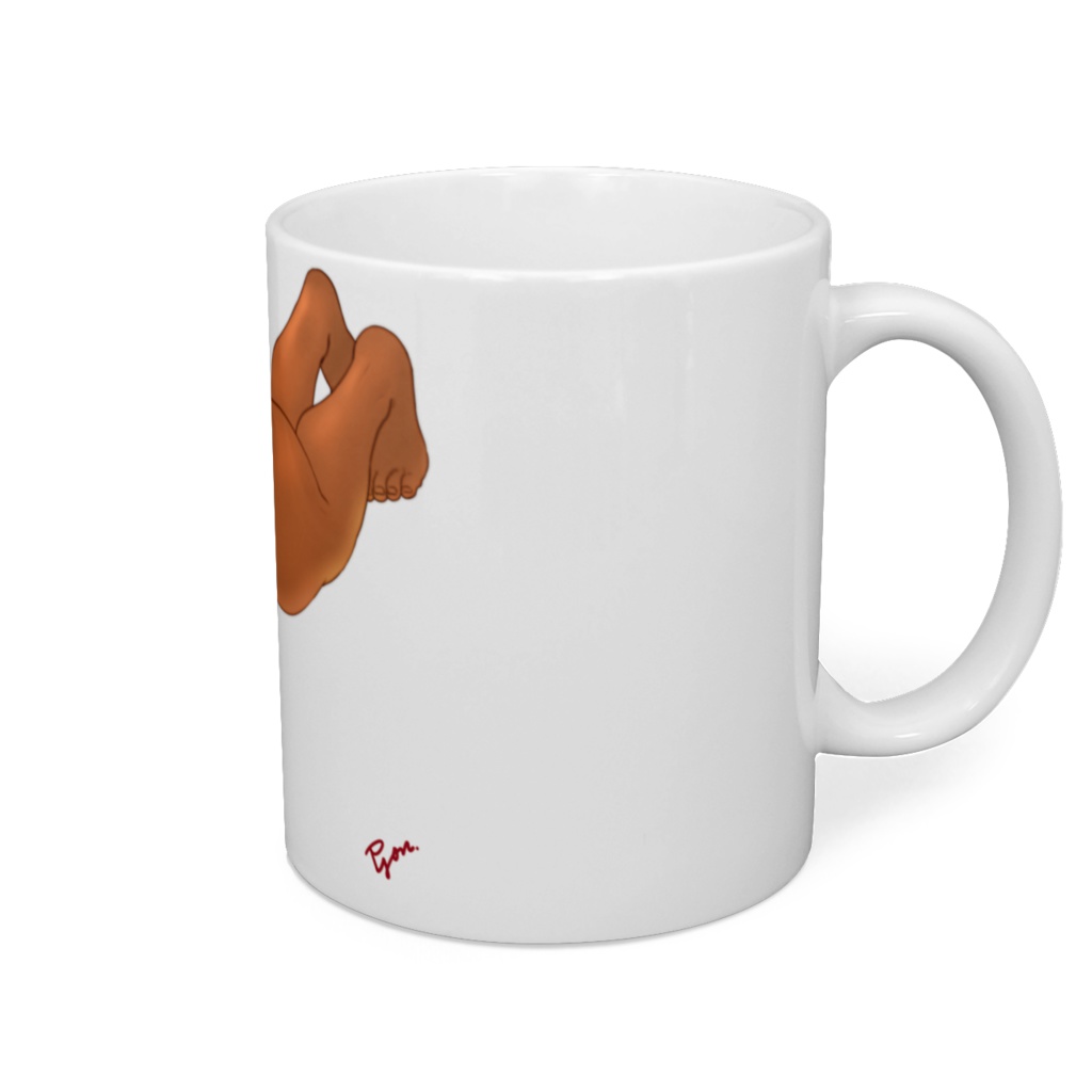 メールを読む青年 マグカップ