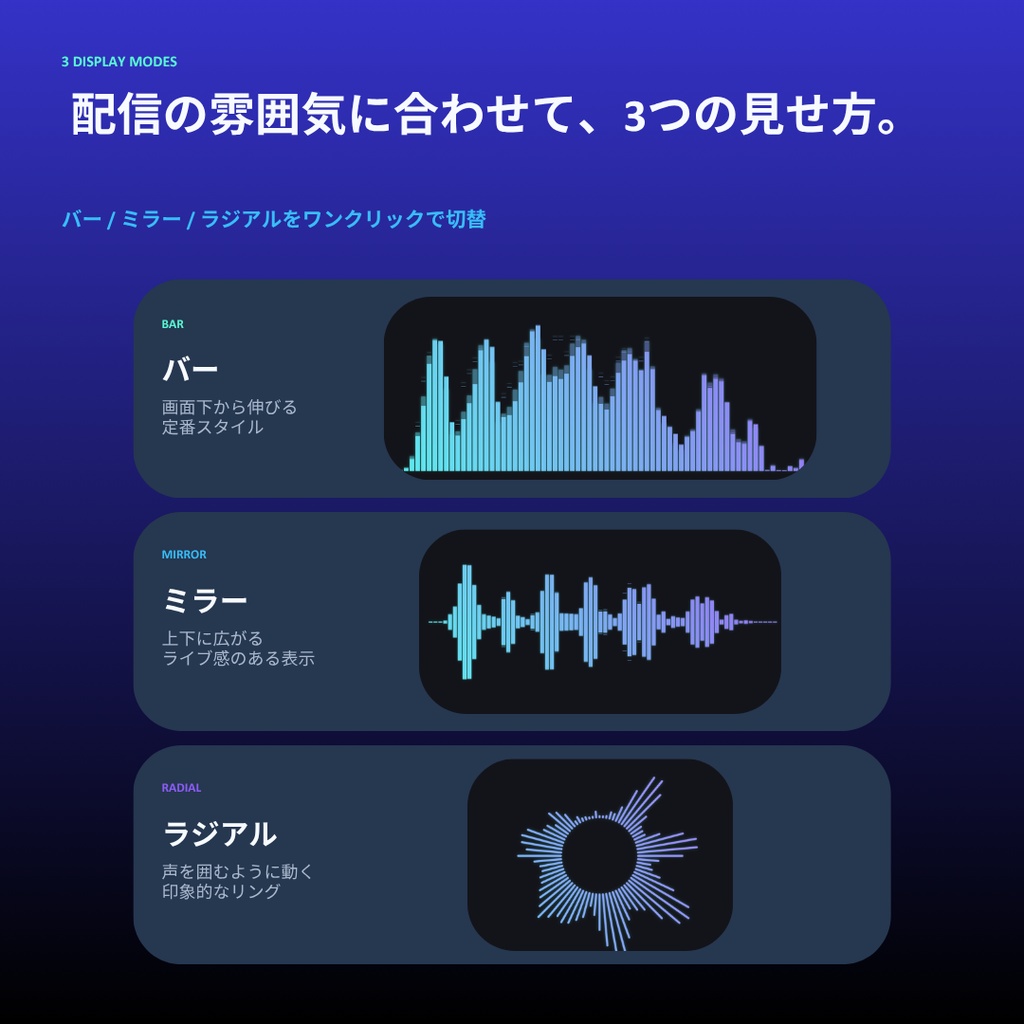 【OBS対応/歌枠向け】UTAGRAM|マイク音声で動くリアルタイム・スペクトラムアナライザー