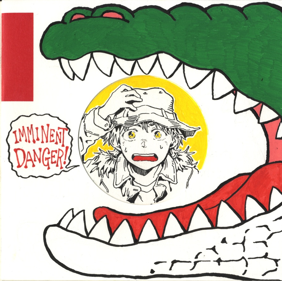 7inchジャケ絵〝Imminate Danger〟【額装付】