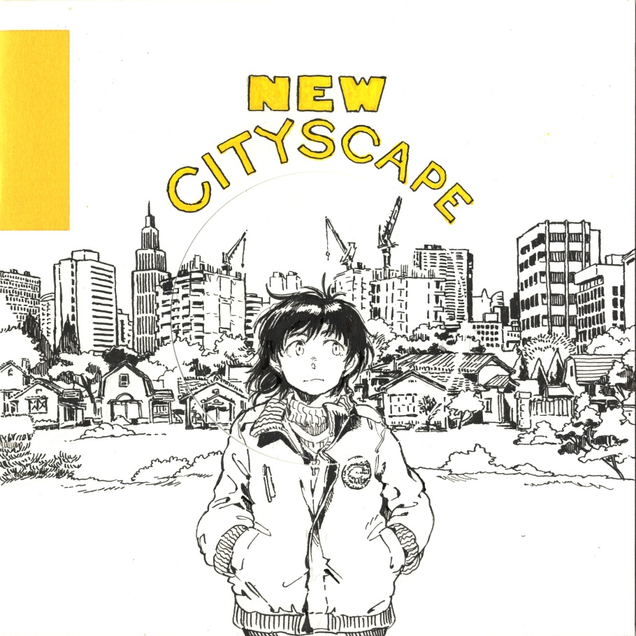 7inchジャケ絵〝NEW CITYSCAPE'〟【額装付】