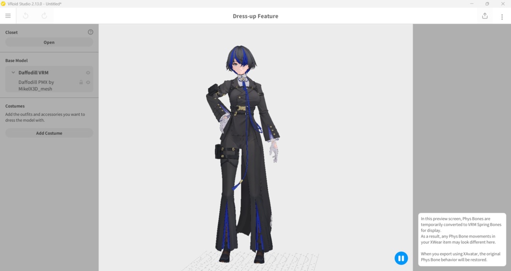 Daffodill VRM,Vroid,PMX MMD Download