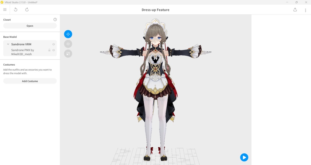 Sandrone VRM,Vroid,PMX MMD Download
