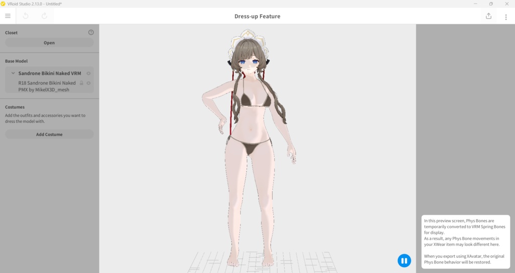 Sandrone VRM,Vroid,PMX MMD Download
