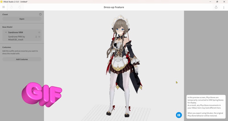 Sandrone VRM,Vroid,PMX MMD Download